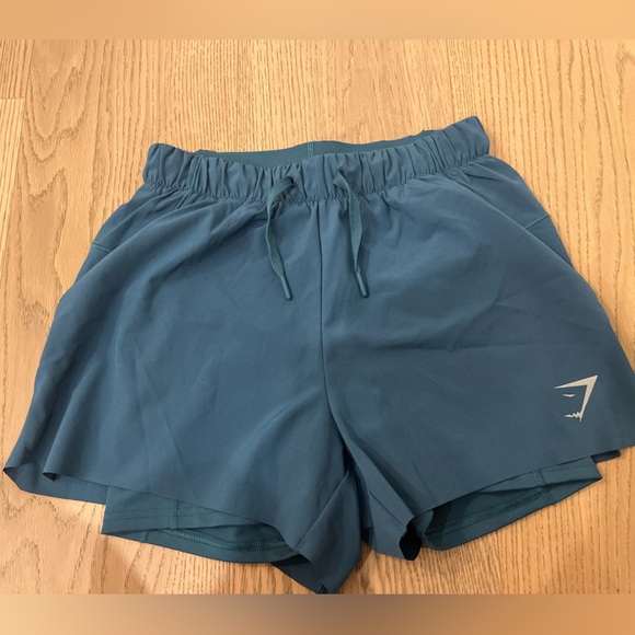 GYMSHARK ACTIVEWEAR - TEAL SHORTS - Picture 4 of 5